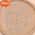 Silvery Bow & Arrow Zinc Alloy Charms for DIY Jewelry Making DIY Jewelry Charms Babs 20pcs