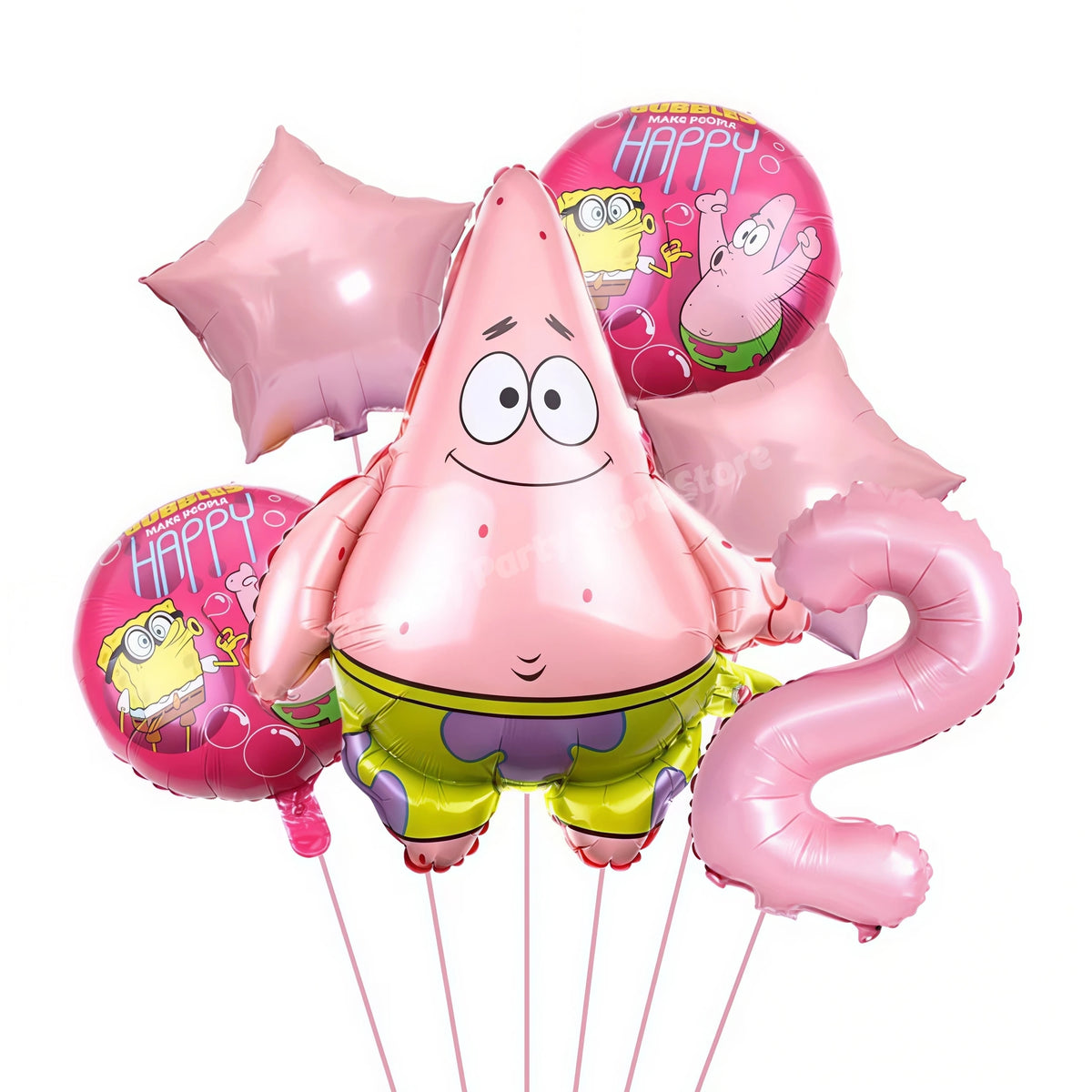 SpongeBob & Patrick Star Foil Balloons – Birthday Party Decor Party Balloons Babs Pink 2