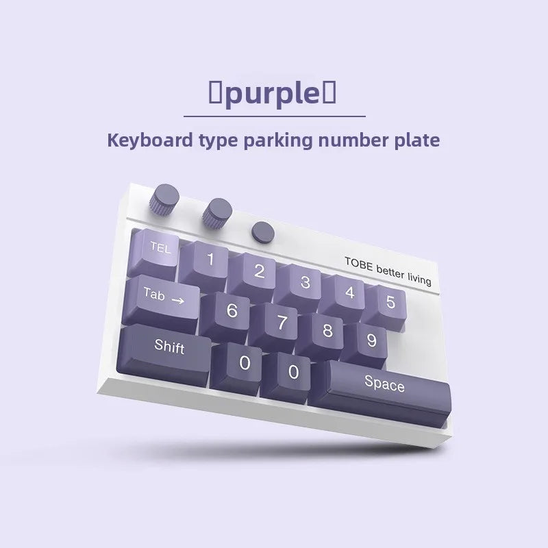 Car Temporary Parking Number Plate – Movable Digits Parking Number Plate Babs PURPLE
