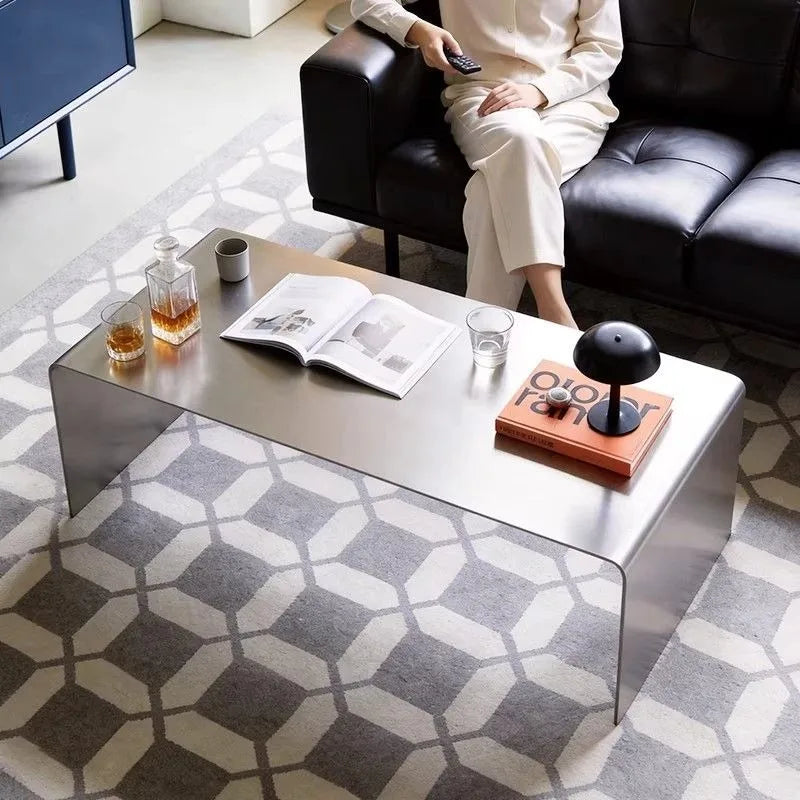 Stainless Steel Luxury Coffee Table | Modern Minimalist 130cm Coffee Table Babs