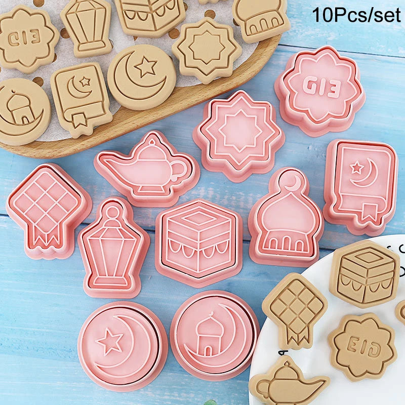 Eid Mubarak & Ramadan Cookie Cutter Set – Islamic Baking Molds Cookie Cutter Set Babs 10Pcs set