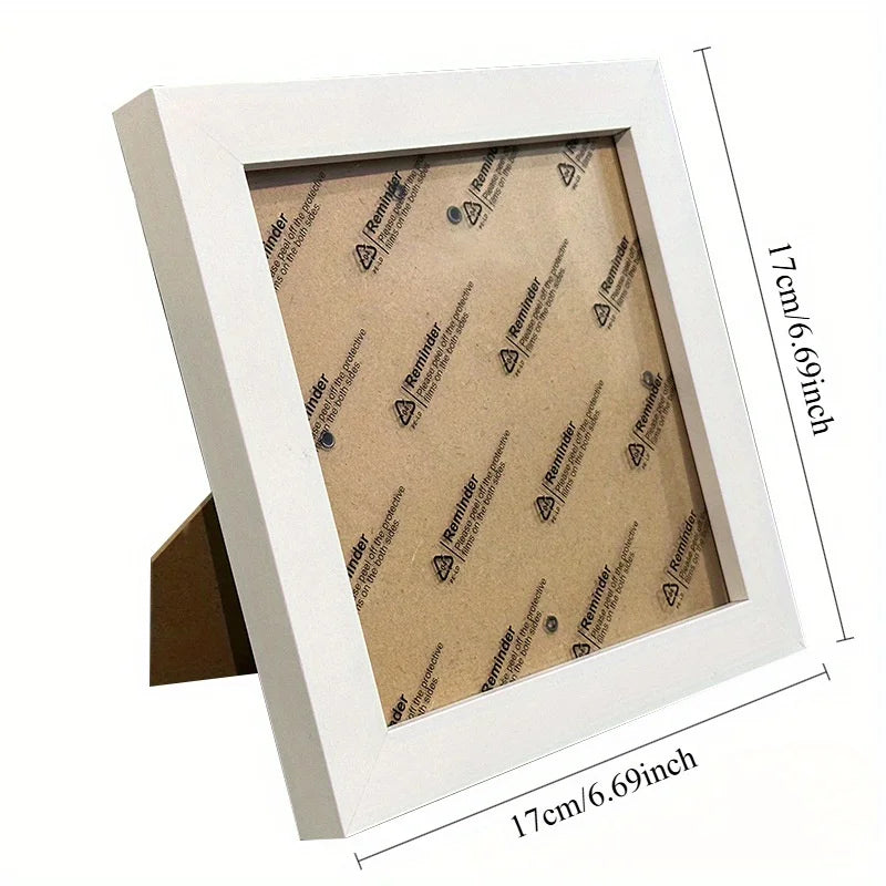 White Photo Frame 15x15 & 15x20cm | Square Display Stand Picture Frame Babs