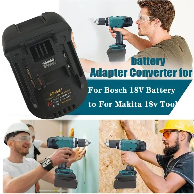 BS18MT Adapter: Bosch 18V Battery to Makita 18V Tools Battery Adapter Babs