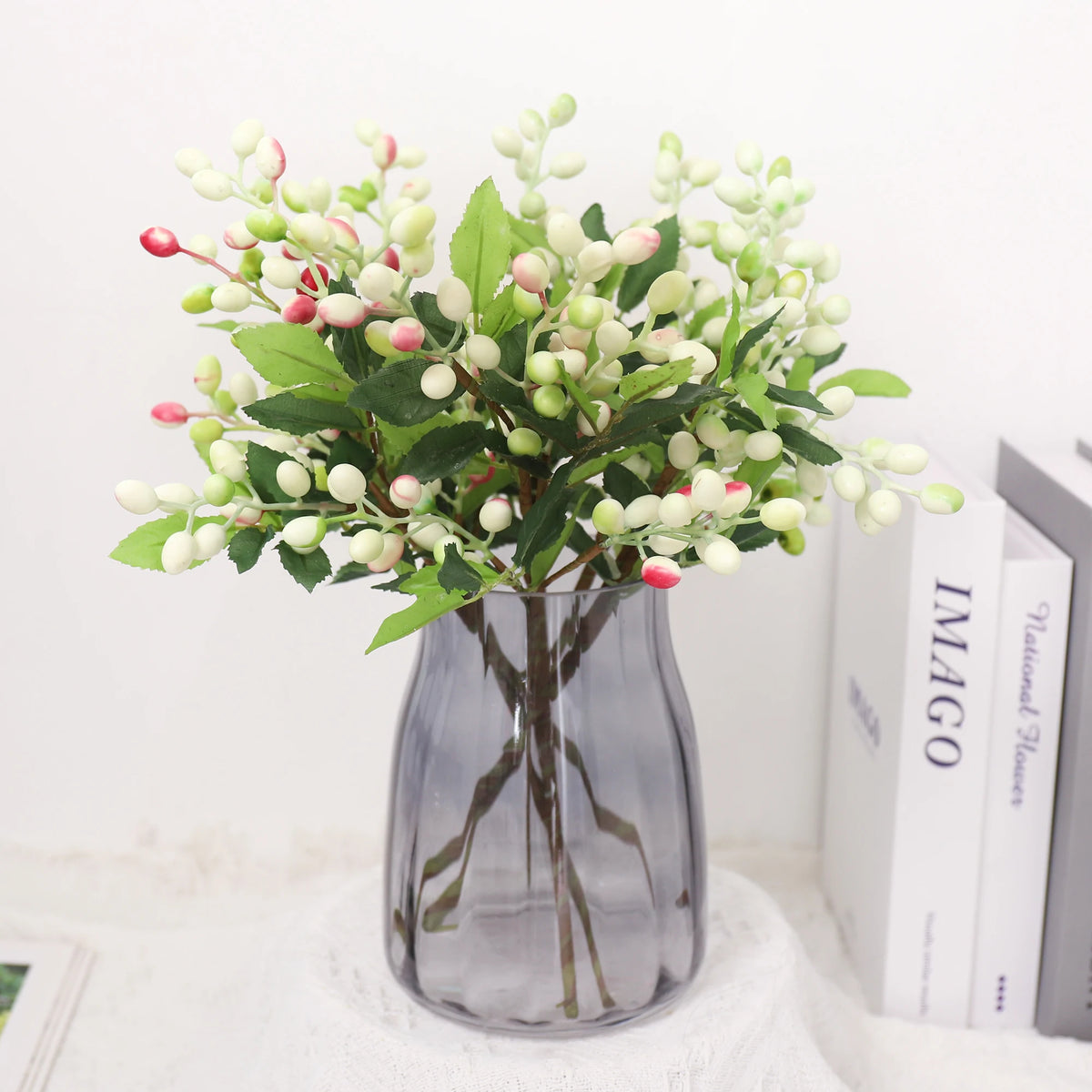 Berry Artificial Flower Branches – Christmas & Wedding Decor Artificial Flower Branch Babs