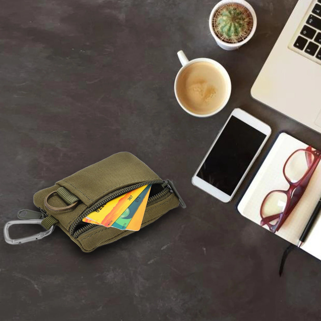 Mini EDC Molle Pouch Wallet – Key Card & Coin Purse with Carabiner EDC Molle Pouch Babs