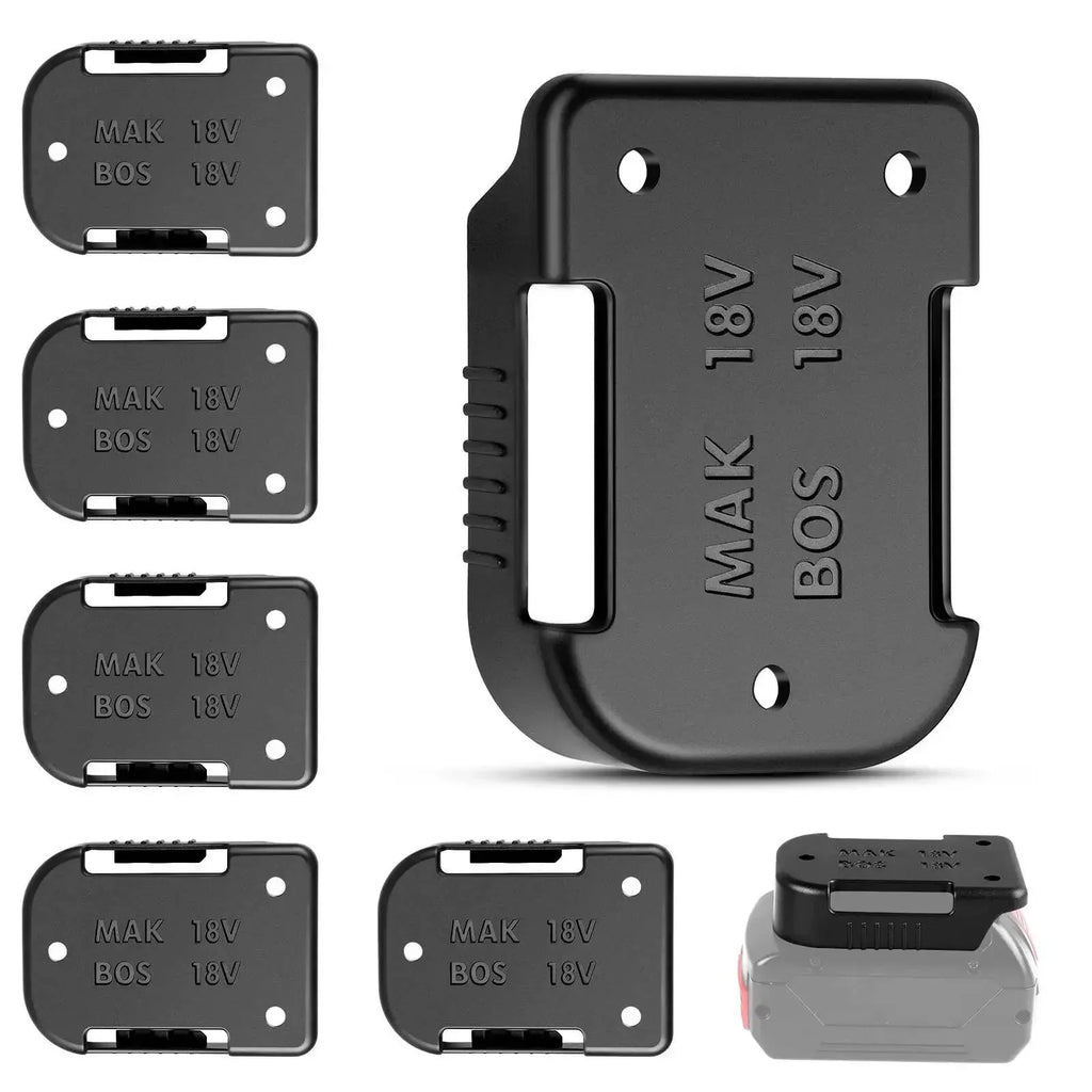 5-Pack 18V Battery Holder Mount Rack for Makita & Bosch Battery Storage Rack Babs