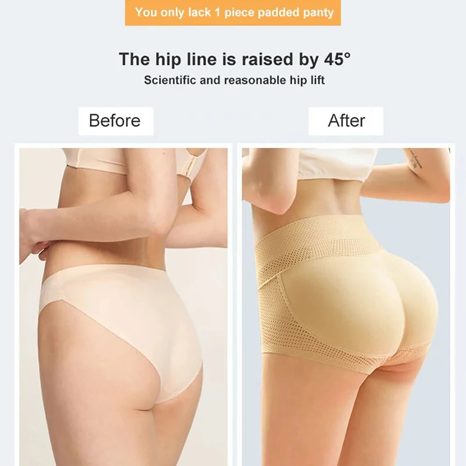 Women's Padded Butt Lifter Shapewear Hip Enhancer Boyshorts Padded Shapewear Babs