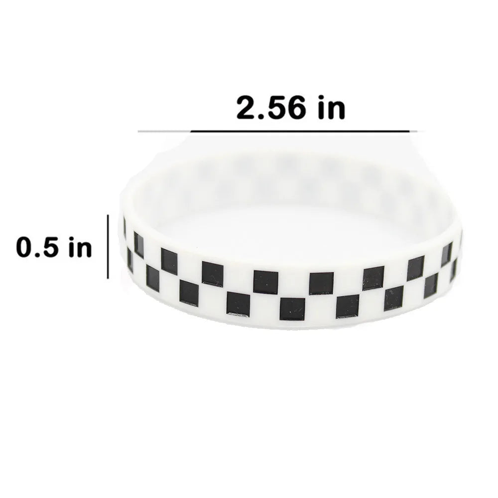 Racing Car Silicone Wristbands Party Favors – 6/12/24 Pcs Party Favor Wristbands Babs White 12 Pcs