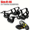 24-Tooth Anti-Slip Ice Cleats – Snow Shoe Cover for Hiking Ice Traction Cleats Babs 1 pair