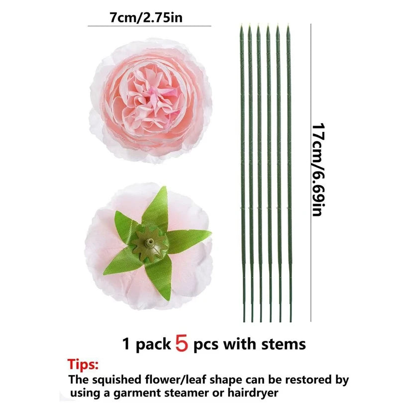 Artificial Silk Peony Stems – Wedding & Home Floral Décor Artificial Flower Stems Babs