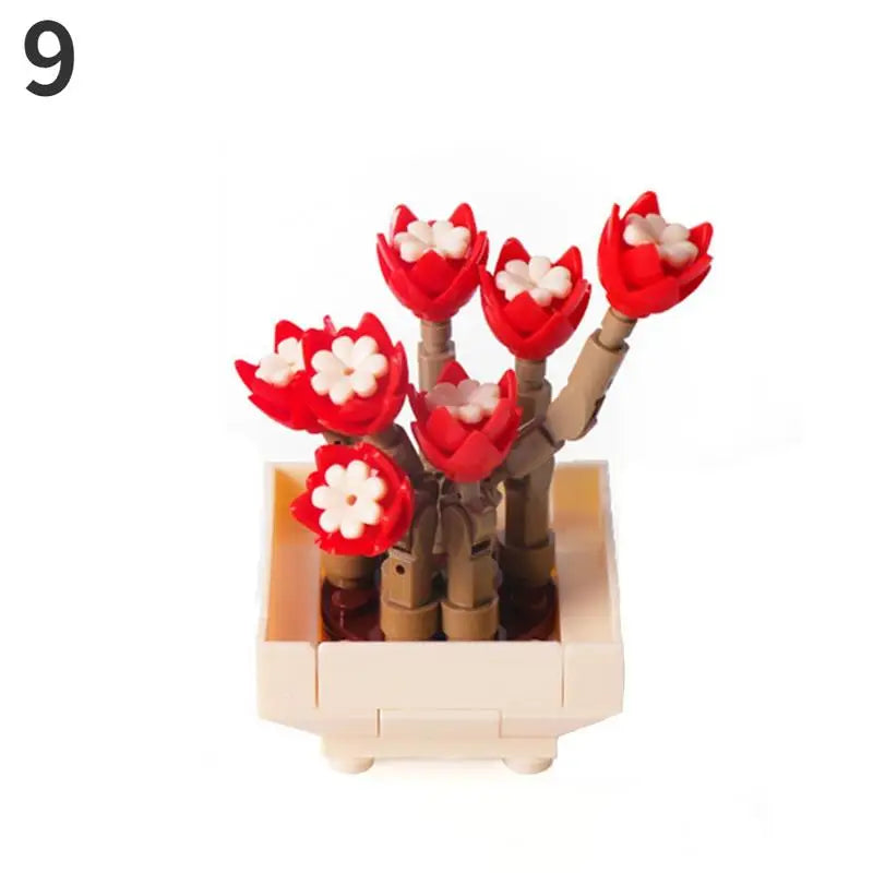 Bonsai Flower Building Blocks Set – DIY Potted Plant Model Kit Building Block Set Babs 9