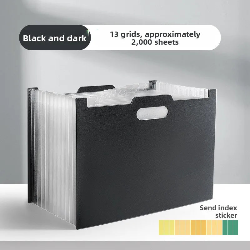 A4 Accordion File Bag – Expandable Multi-Layer Document Organizer Accordion File Organizer Babs Black A