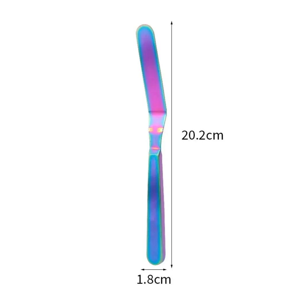 Stainless Steel Butter Scraper & Cake Icing Spatula 8 Inch Cake Icing Spatula Babs multicolor