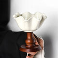 Retro High-Footed Ceramic Bowl – Decorative Desktop Storage Dish Ceramic Decorative Bowl Babs Small