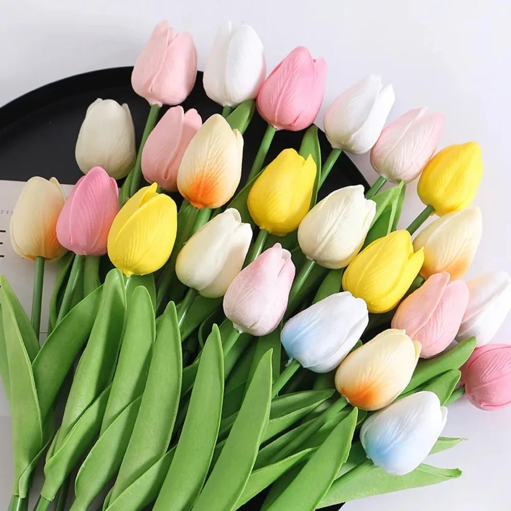 Artificial Silk Tulip Flowers 5/10pcs – Wedding & Home Decor Artificial Silk Flowers Babs