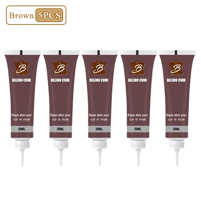 Leather Repair Cream – Scratches, Cracks, Car Seats & Sofa Leather Repair Cream Babs Brown-5PCS