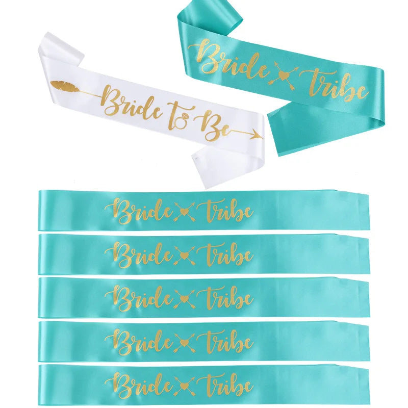 Bride Tribe Satin Sashes Set – Bachelorette & Bridal Party Bridal Party Sashes Babs