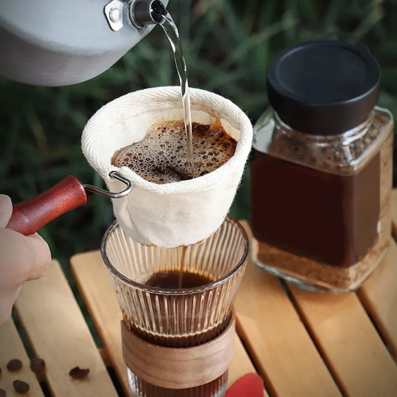 Reusable Cloth Coffee Filter Bag & Rack Set – Ultra Fine Coffee Filter Set Babs