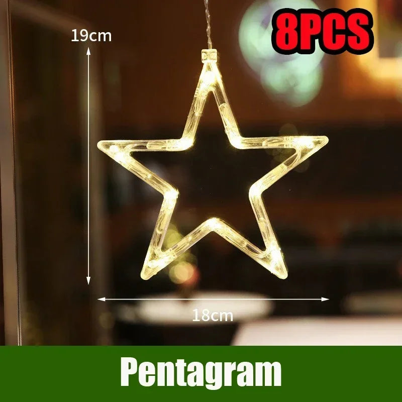 LED Christmas String Lights – Santa Claus Window Suction Cup