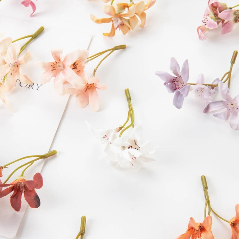 Silk Hydrangea Artificial Flowers 50/100pcs – Wedding & Home Décor Artificial Flower Heads Babs MULTI 50pieces
