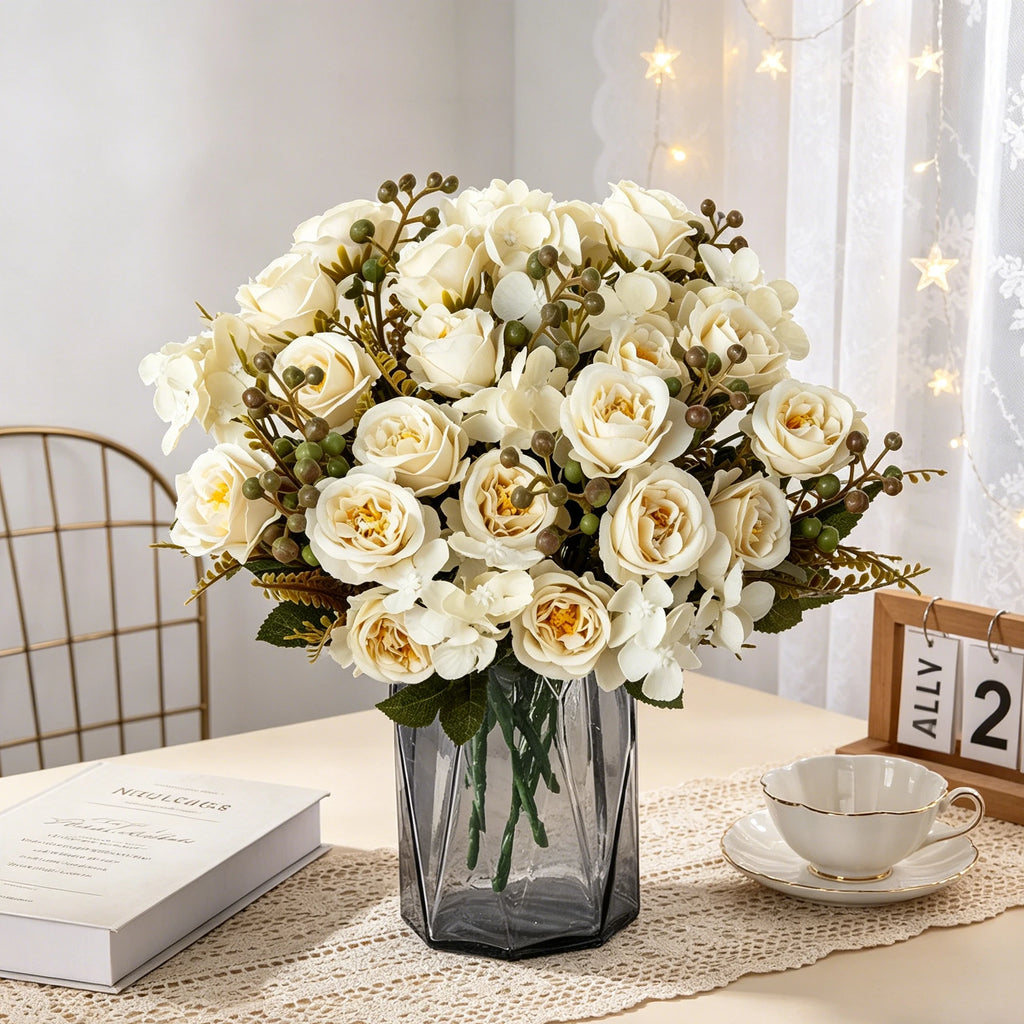Artificial Silk Rose Bouquet – Wedding & Home Décor Gift Artificial Flower Bouquet Babs