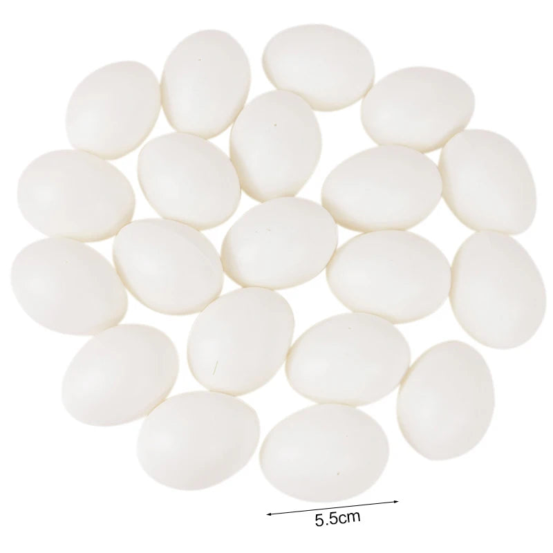 Plastic Easter Eggs 10/20 Pcs – DIY Craft & Basket Fillers Easter Craft Eggs Babs White 10Pcs