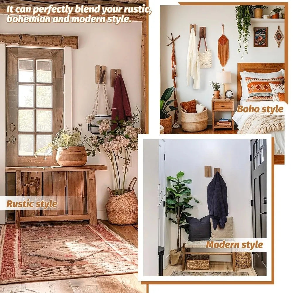 Rustic Wooden Piano Key Wall Hook – Foldable Coat Rack Wall Hook Babs