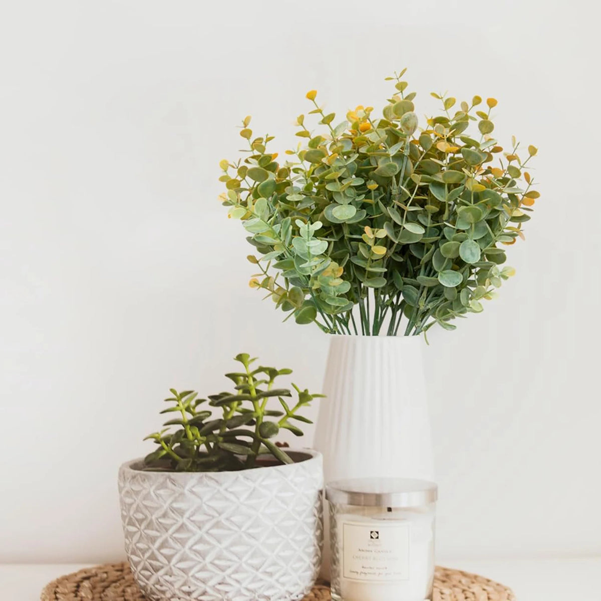 Faux Eucalyptus Branches – Artificial Green Leaves for Home Decor Artificial Plant Stems Babs