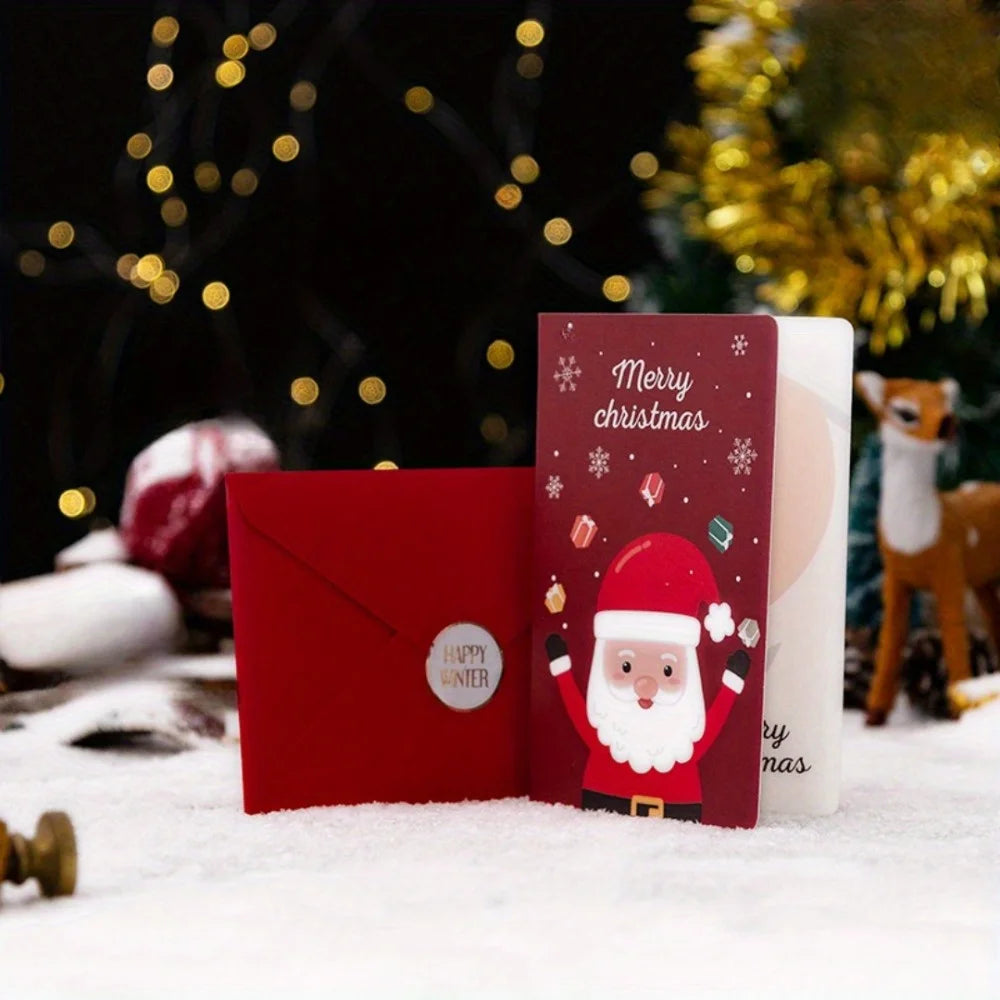 3D Pop-Up Christmas Cards with Envelopes & Sealing Stickers Holiday Greeting Cards Babs