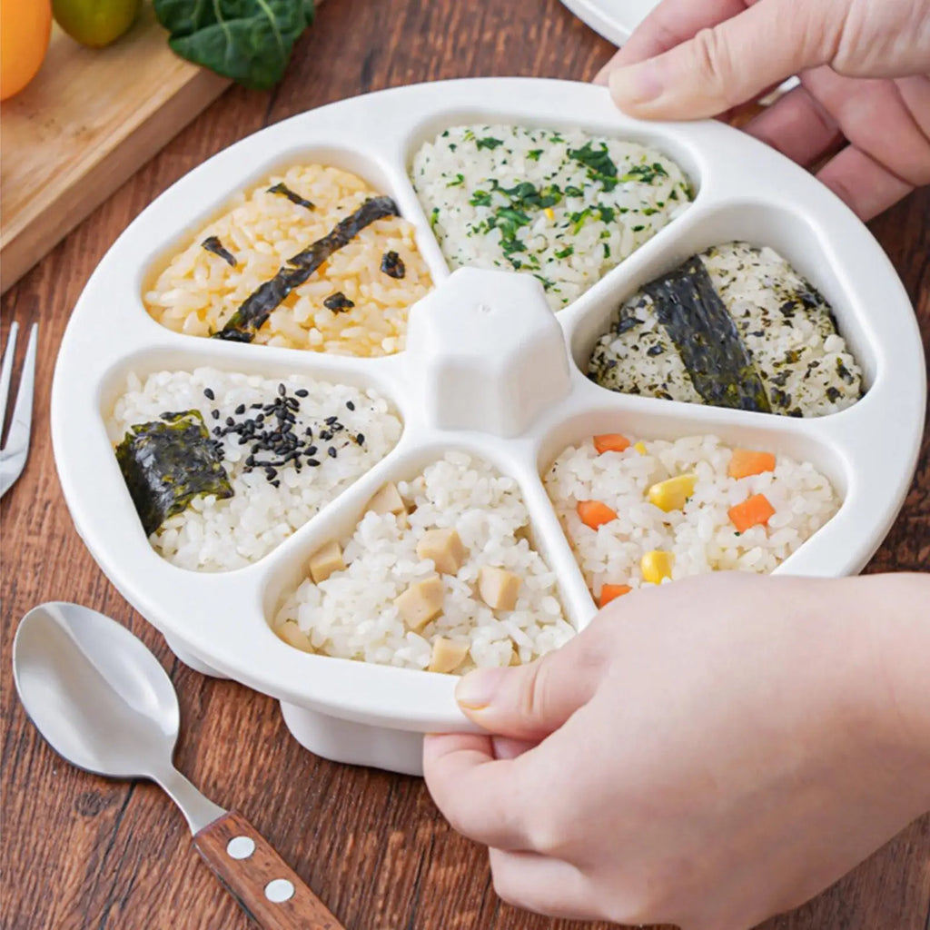 Onigiri Triangle Rice Ball Mould – 6-Cavity Sushi Making Kit Sushi Rice Ball Mould Babs