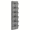12-Pocket Door Hanging Shoe Organizer with Mesh Pockets Door Shoe Organizer Babs gray