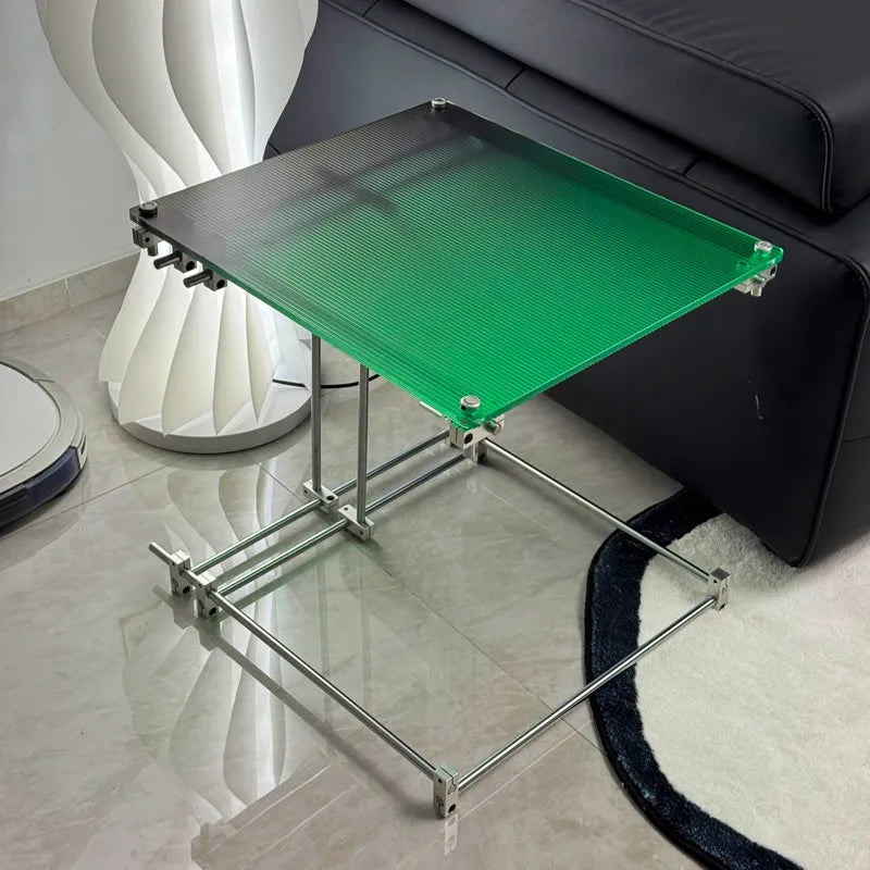 Transparent Acrylic Coffee Table – Modern Side Table 40x45CM Acrylic Coffee Table Babs Green