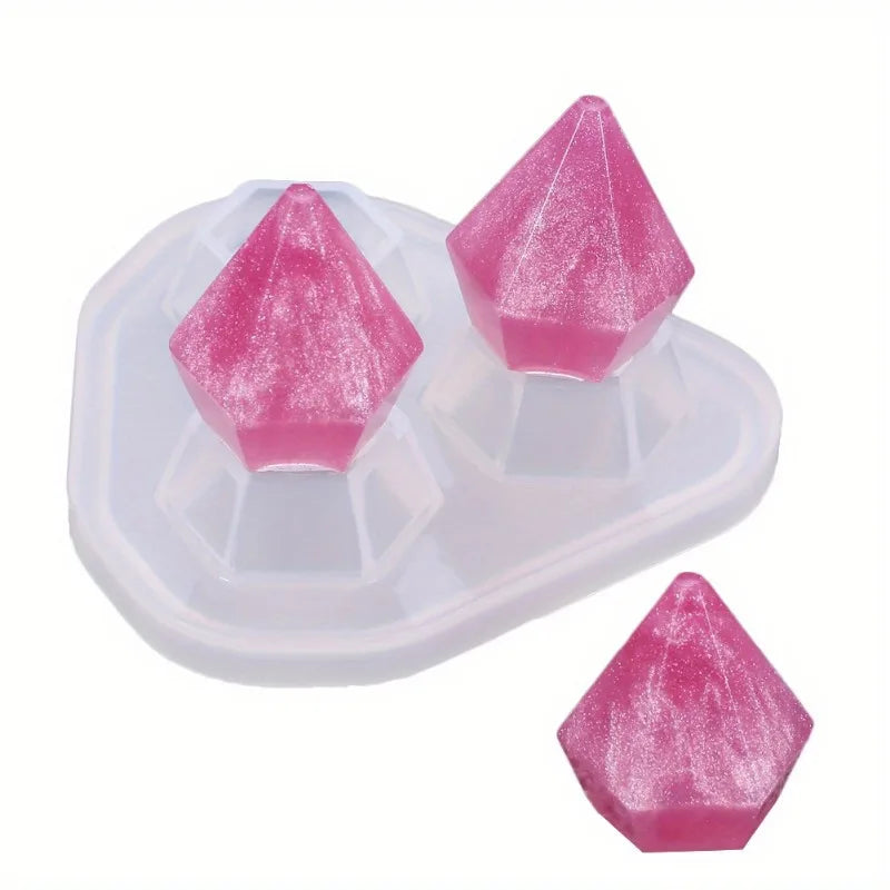 2pcs Epoxy Resin Silicone Mold – Rhinestone Pendant & Ornament DIY Resin Silicone Mold Babs