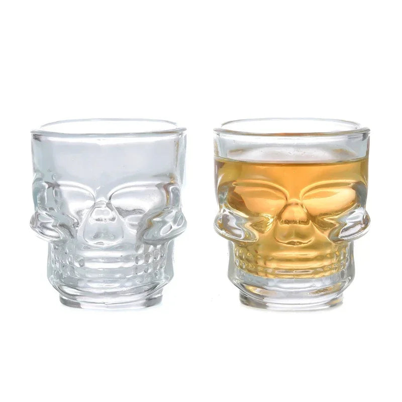 Skull Head Shot Glass – Crystal Clear 1.5oz Party Bar Cup Novelty Shot Glass Babs 2Pcs 50ml