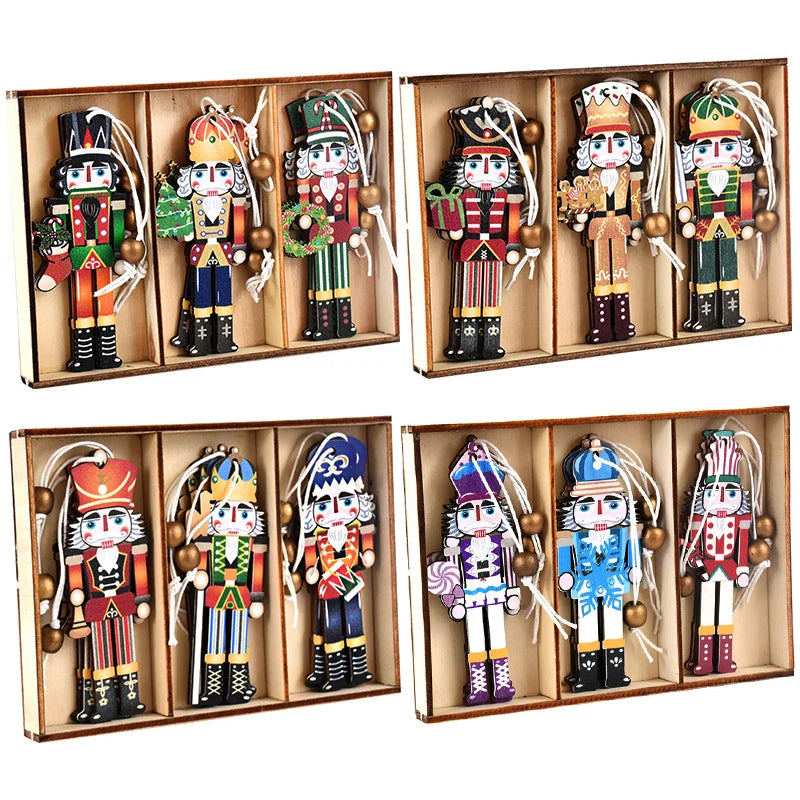 Christmas Wooden Ornaments – Gingerbread Man & Gnome Pendants Christmas Tree Ornament Babs