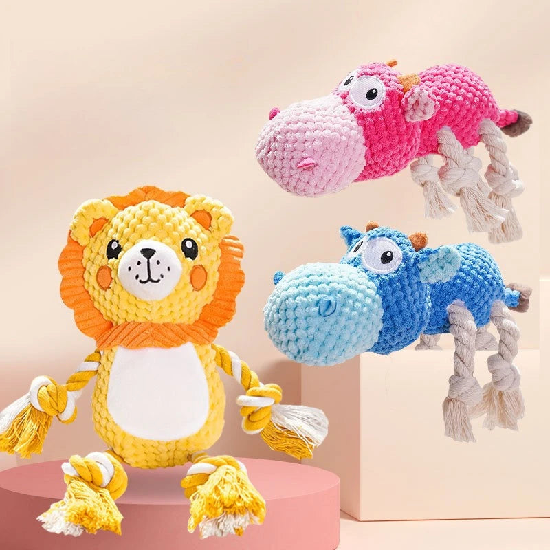 Pet Voice Plush Dog Toy – Squeaky Interactive Chew & Grind Doll Interactive Dog Toy Babs