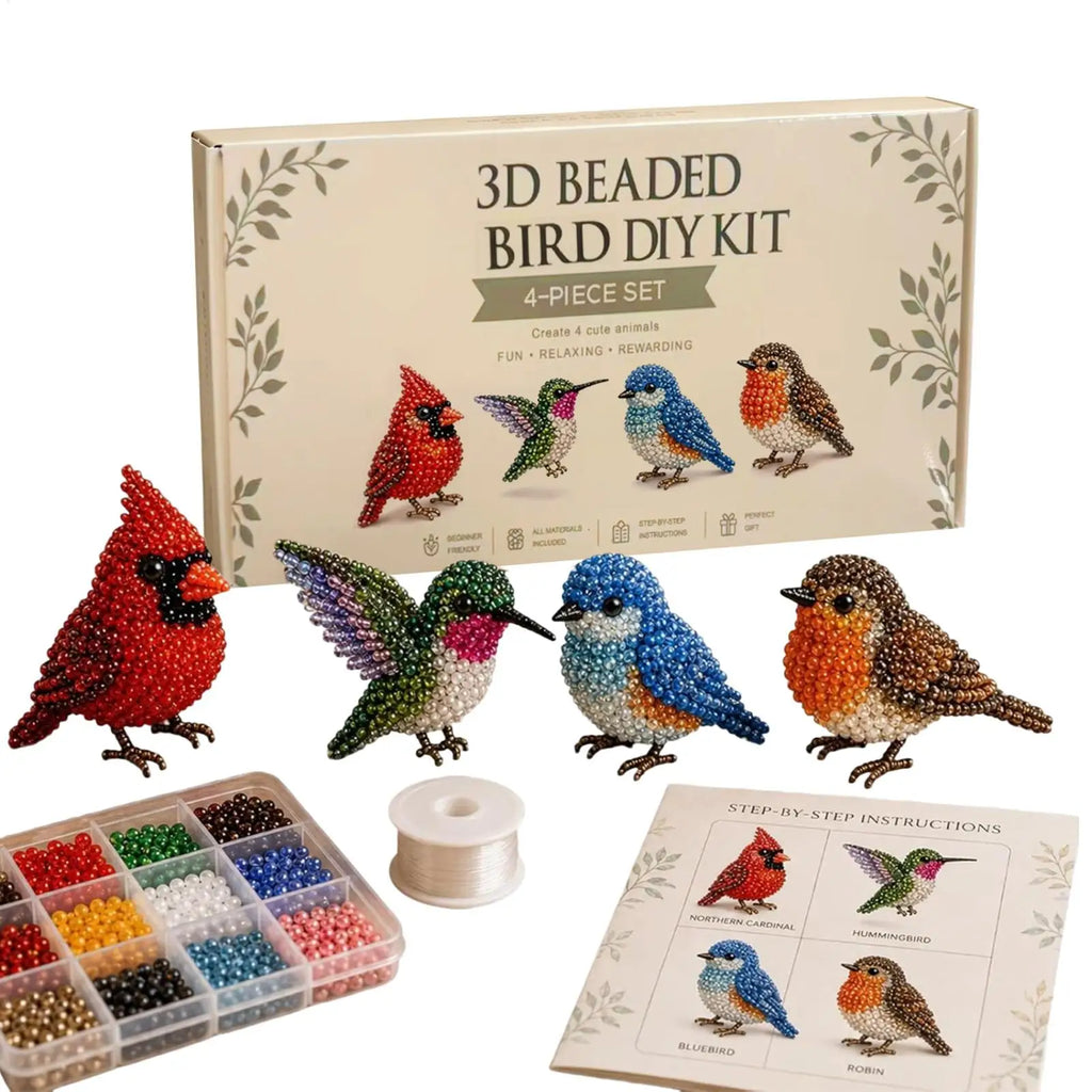 3D Animal Beading Craft Kit – DIY Bird & Tube Bead Set DIY Beading Craft Kit Babs