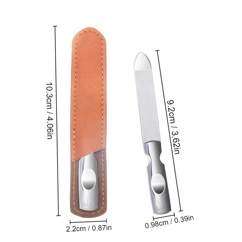 Double-Sided Stainless Steel Nail File – Manicure & Pedicure Nail File Babs Short
