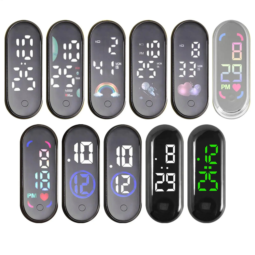 Waterproof Mini LED Car Clock – Adhesive Digital Dashboard Clock Car Dashboard Clock Babs