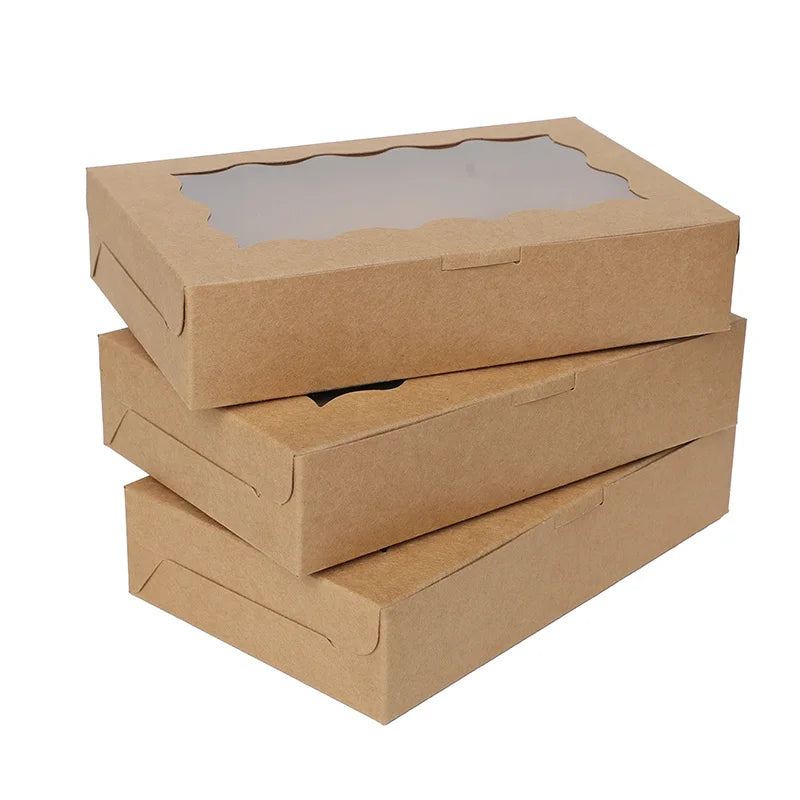 Windowed Kraft Gift Boxes for Candy, Cookies & Party Favors Gift Packaging Boxes Babs