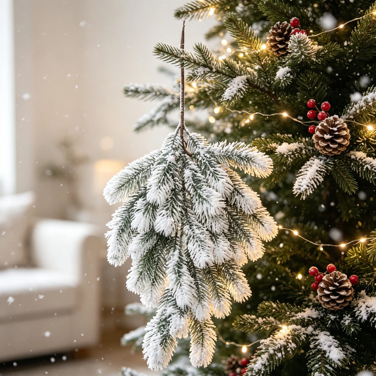 Artificial Pine Needle Rattan Vine – Christmas & Wedding Decor Artificial Vine Decor Babs