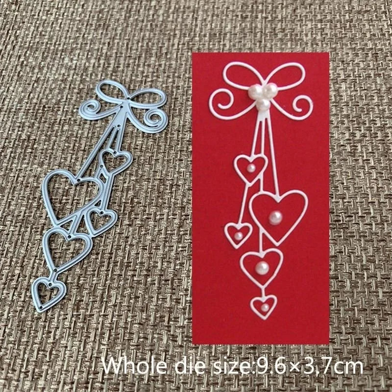 Metal Cutting Dies Love Heart Bow Tie – Card Making & Scrapbook Craft Cutting Die Babs A