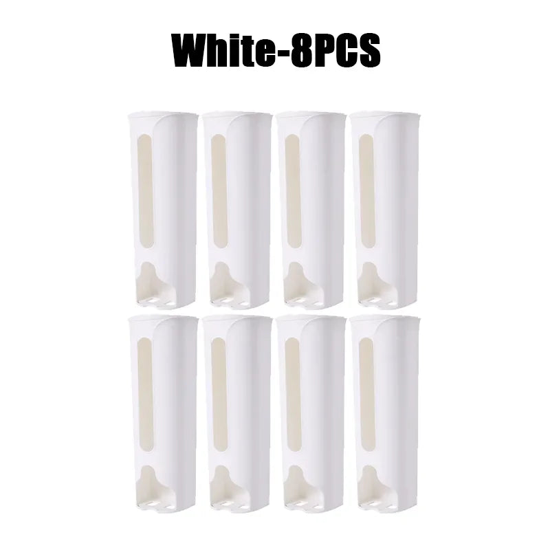 Wall-Mounted Underwear & Socks Hanging Storage Organizer Box Hanging Storage Organizer Babs White-8PCS