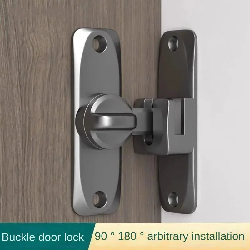 Aluminum Alloy Door Latch – 90°/180° Sliding Bolt Lock Door Latch Bolt Babs