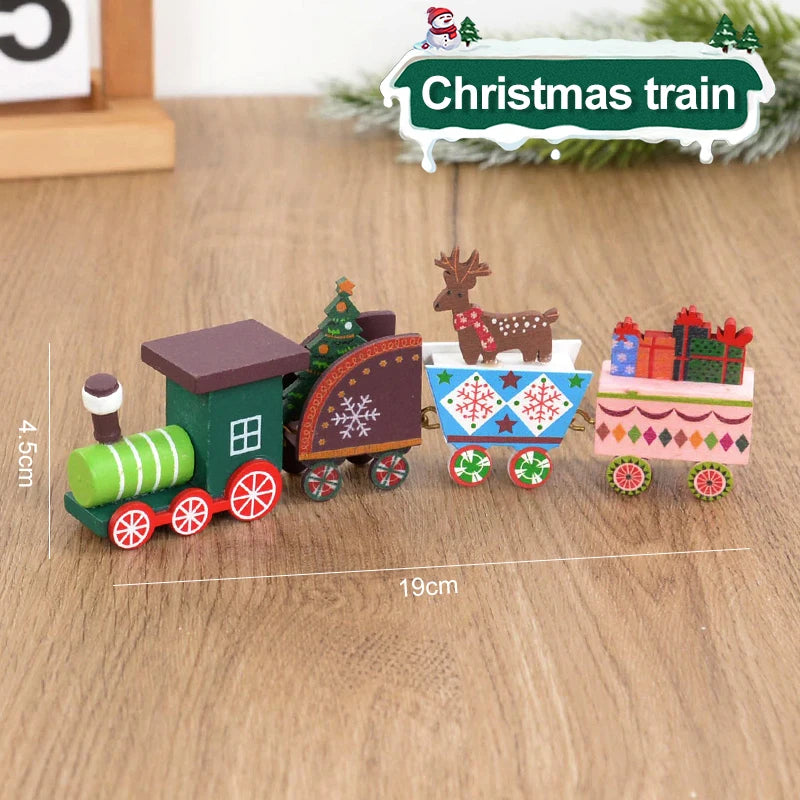 Christmas Wooden Train Ornament – Xmas Decor & Kids Gift Christmas Ornament Babs Style4