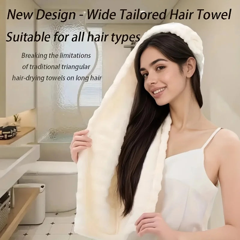 Wide-Tail Hair Towel Turban – Super Absorbent & Quick-Dry Hair Towel Turban Babs