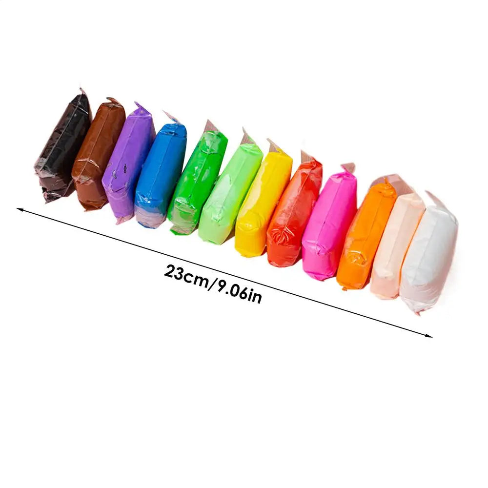 Kids Air Dry Modeling Clay DIY Set – 12, 24 or 36 Colors Kids Modeling Clay Babs 12colors