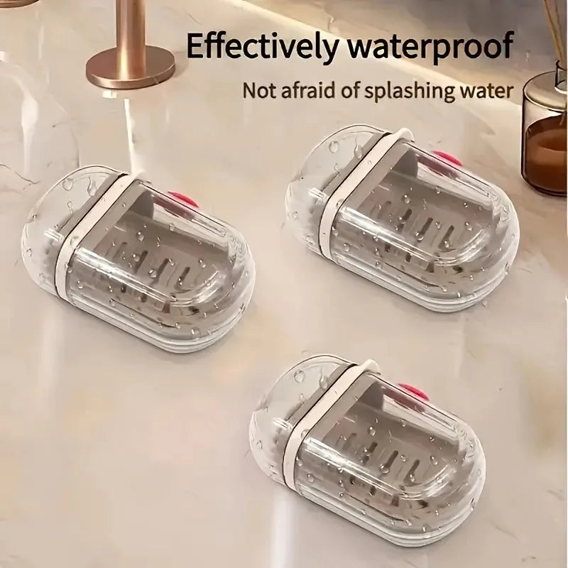 Travel Soap Box with Lid – Leakproof, Draining Soap Case Travel Soap Case Babs
