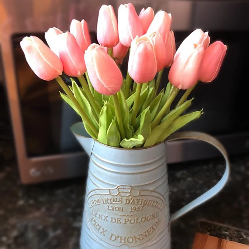 10pcs Real Touch Tulip Artificial Flowers – Wedding & Home Decor Artificial Flower Bouquet Babs
