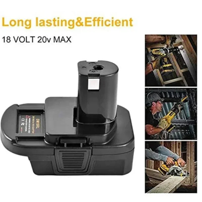DM18RL Battery Adapter: Dewalt 20V & Milwaukee M18 to Ryobi Battery Converter Adapter Babs